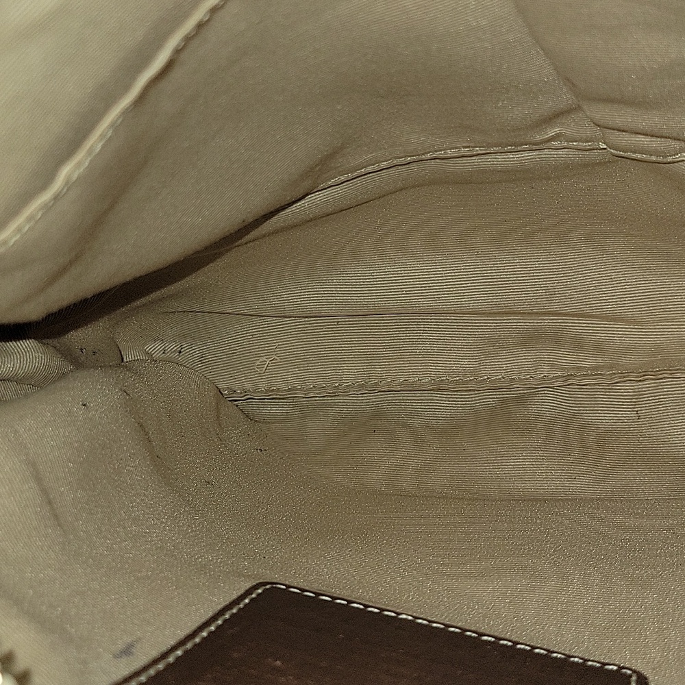 Vintage Coach Soho Slim Cream Pebble Leather Hobo Bag with Brown Accents - Picture 9 of 16